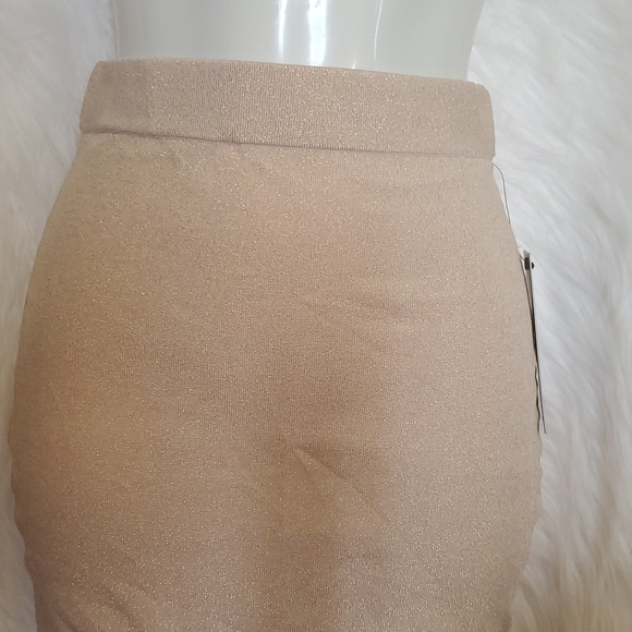 GUESS Marciano Metallic Blush Pink Bandage Skirt - Size S, Small - Picture 2 of 8